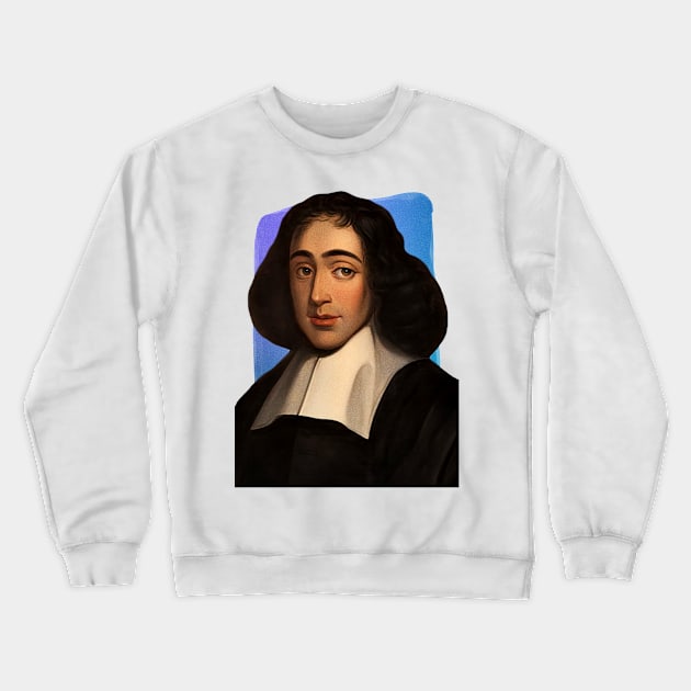 Dutch Philosopher Baruch Spinoza illustration Crewneck Sweatshirt by Litstoy 